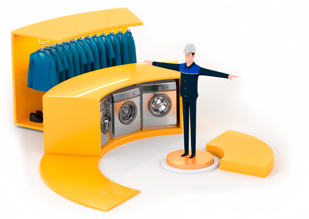 прачечная спецодежды. стирка и ремонт спецодежды. стирка и химчистка спецодежды. инструкция по стирке белья в прачечной. прачечная для стирки рабочей одежды.
